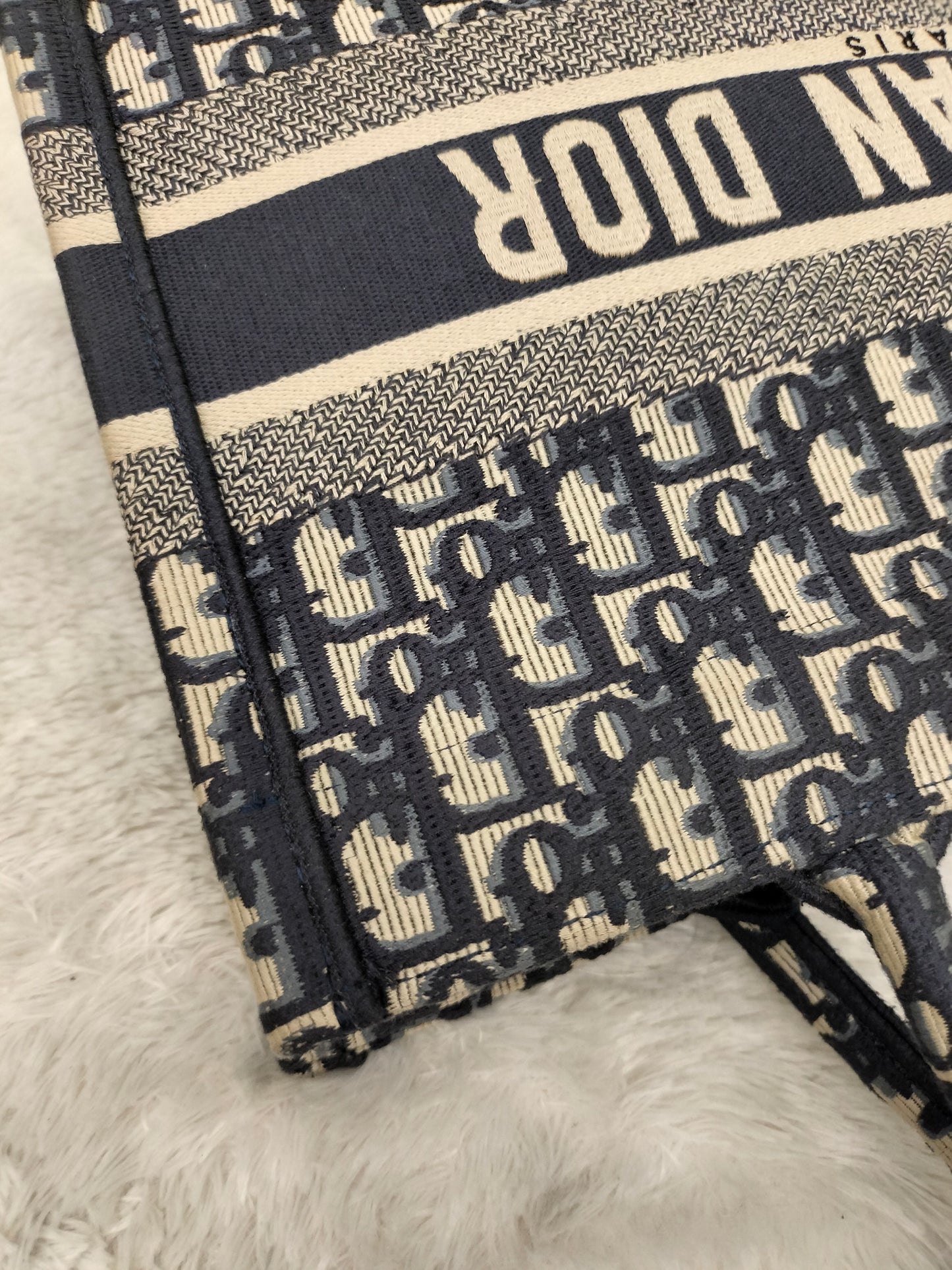 Dior Tote Book Medium Oblique Navy 2018