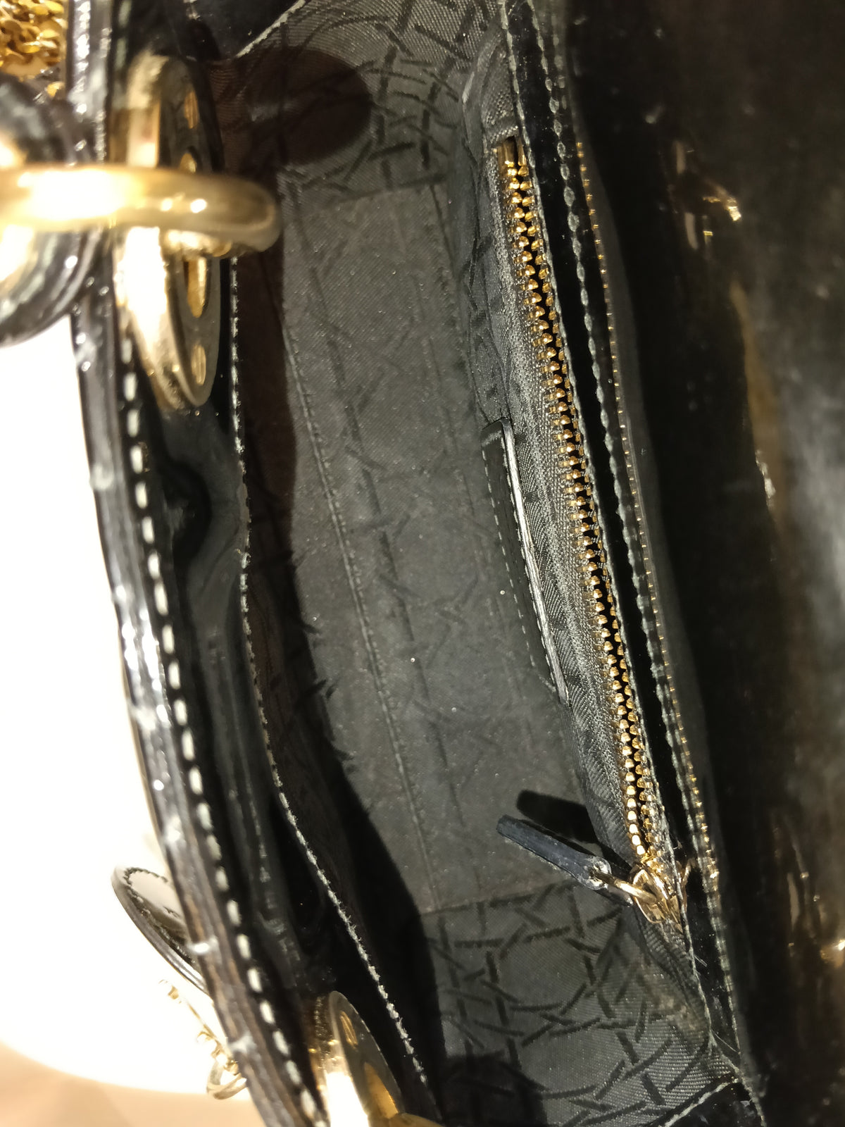 Lady Dior Mini Patent Black GHW 2019