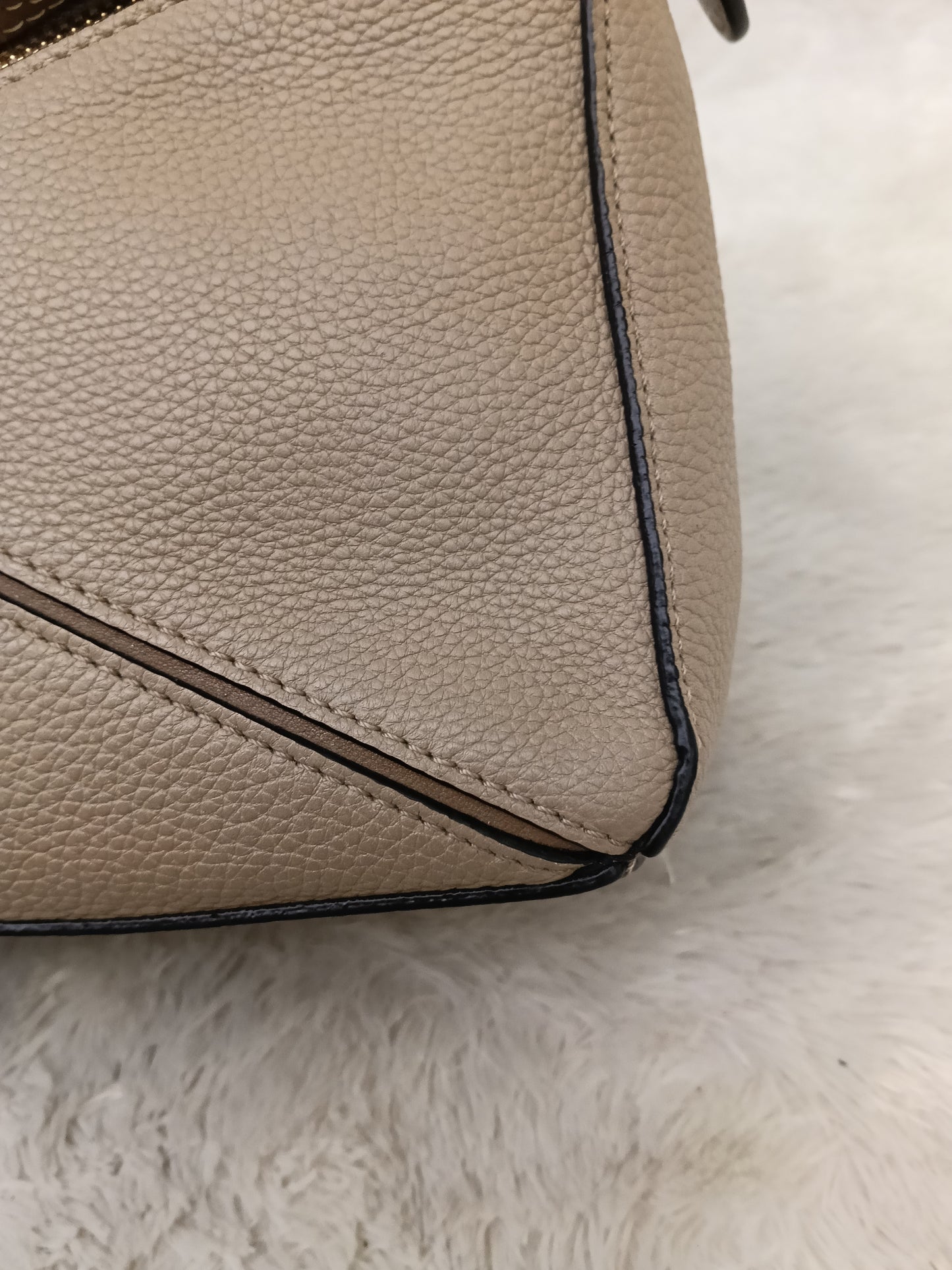 Loewe Puzzle Small Grained Sand Mink GHW 2020