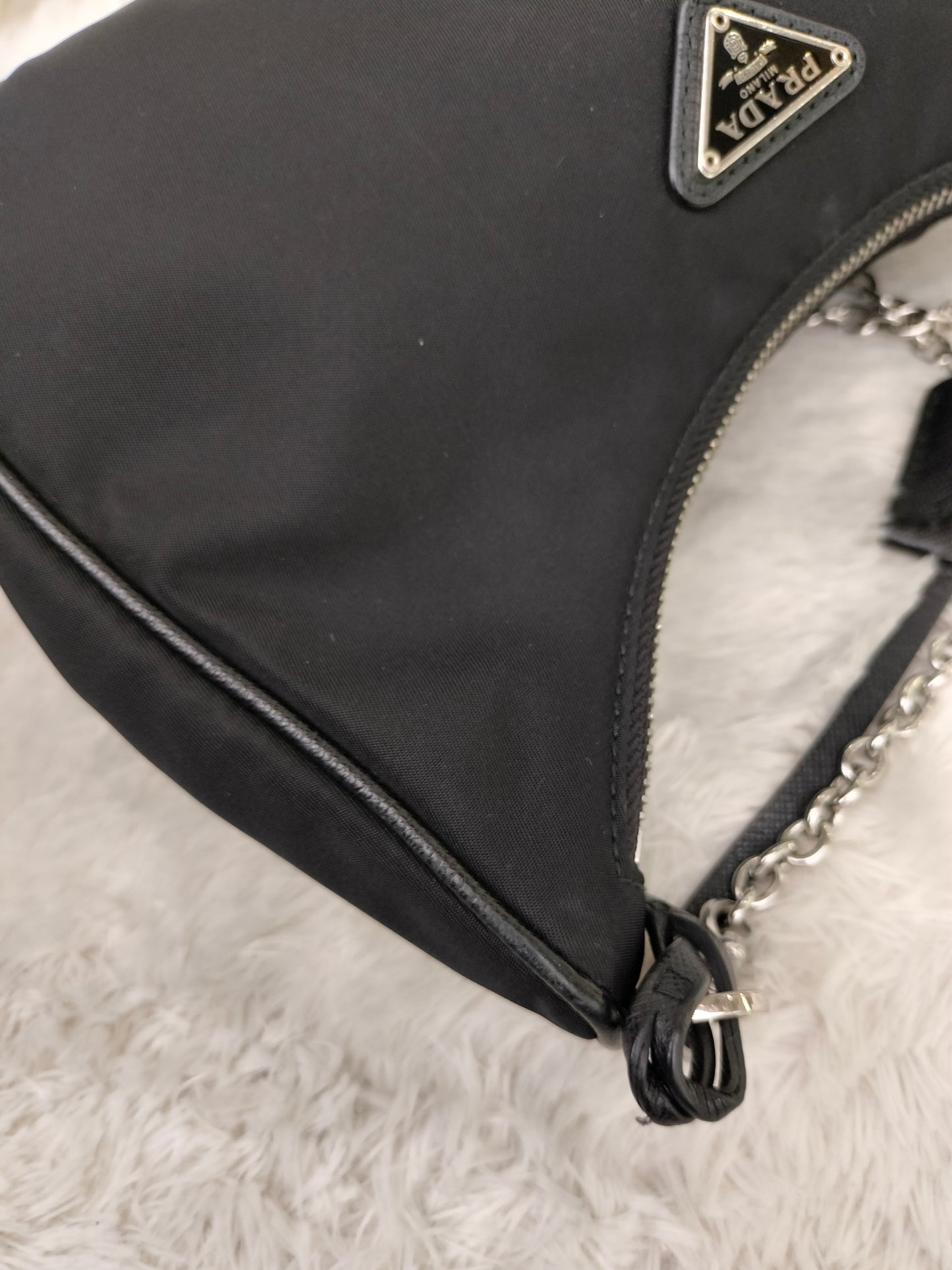 Prada Tessuto Saffian Nero Multi Pochette Re Edition Nylon SHW 2021