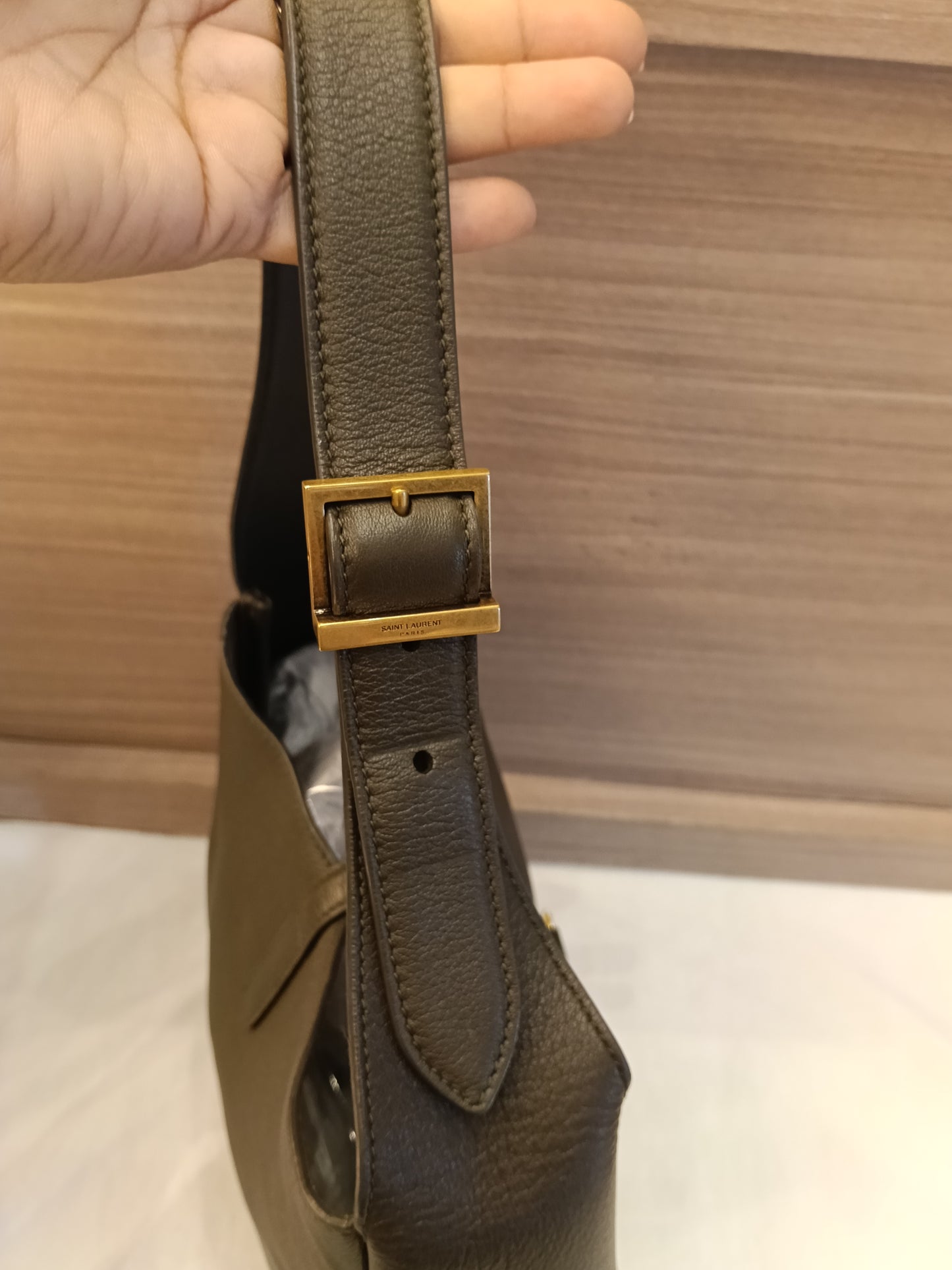 YsL Le 5 A 7 Supple Small Grained Green GHW 2025