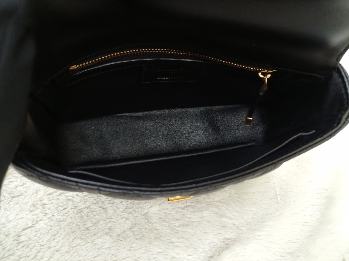 Dior Caro Small Supple Cannage Black GHW 2022