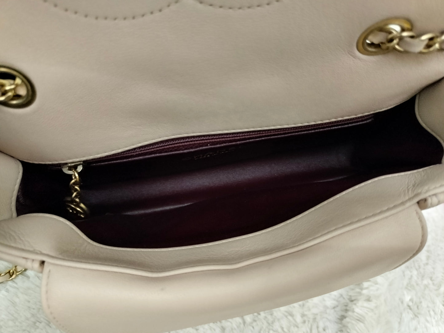 Chanel Diana Flap Small Lamb Light Beige GHW #20