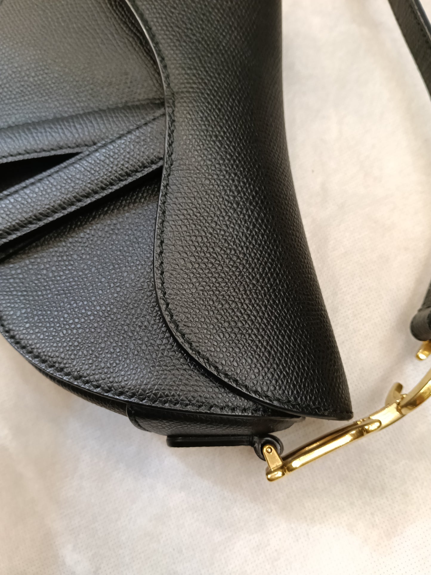 Dior Saddle Mini Grained Black GHW 2019