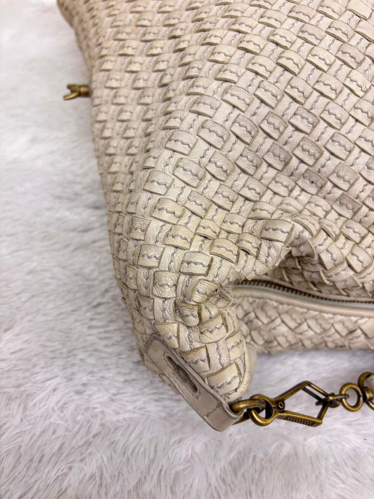 Bottega Veneta Bicolour Intrecciato Convertible Tote 3 Ways White Cream RGHW 2007