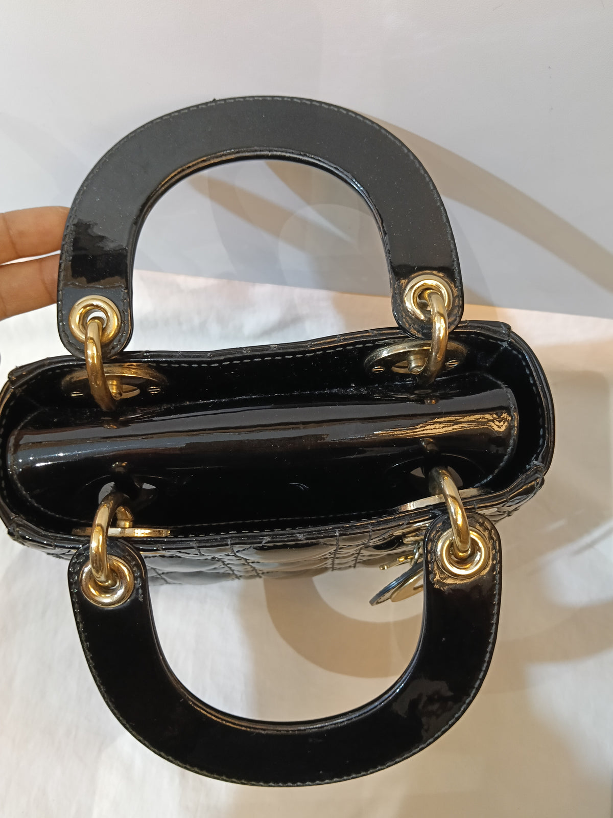 Lady Dior Mini Patent Black GHW 2019
