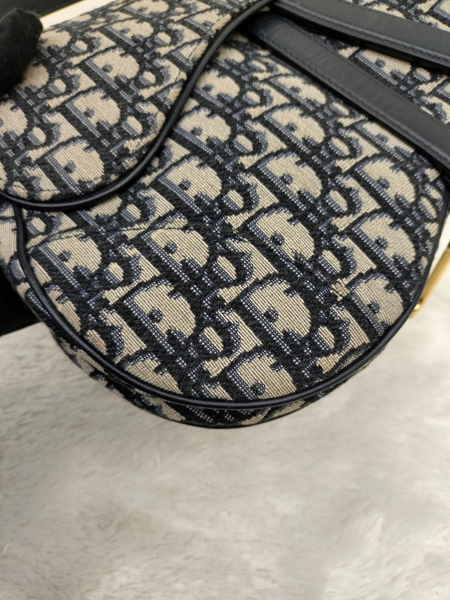 Dior Saddle Medium Oblique Navy GHW 2018