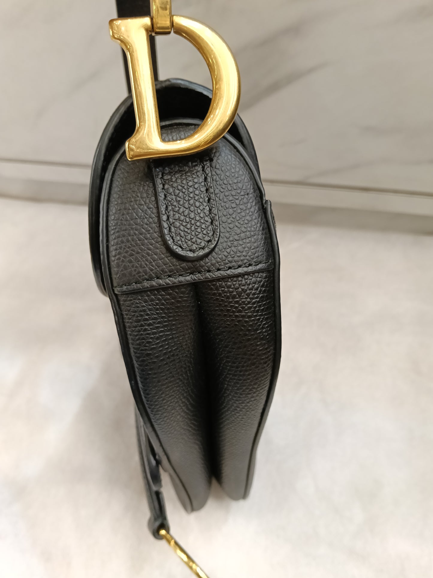 Dior Saddle Mini Grained Black GHW 2019