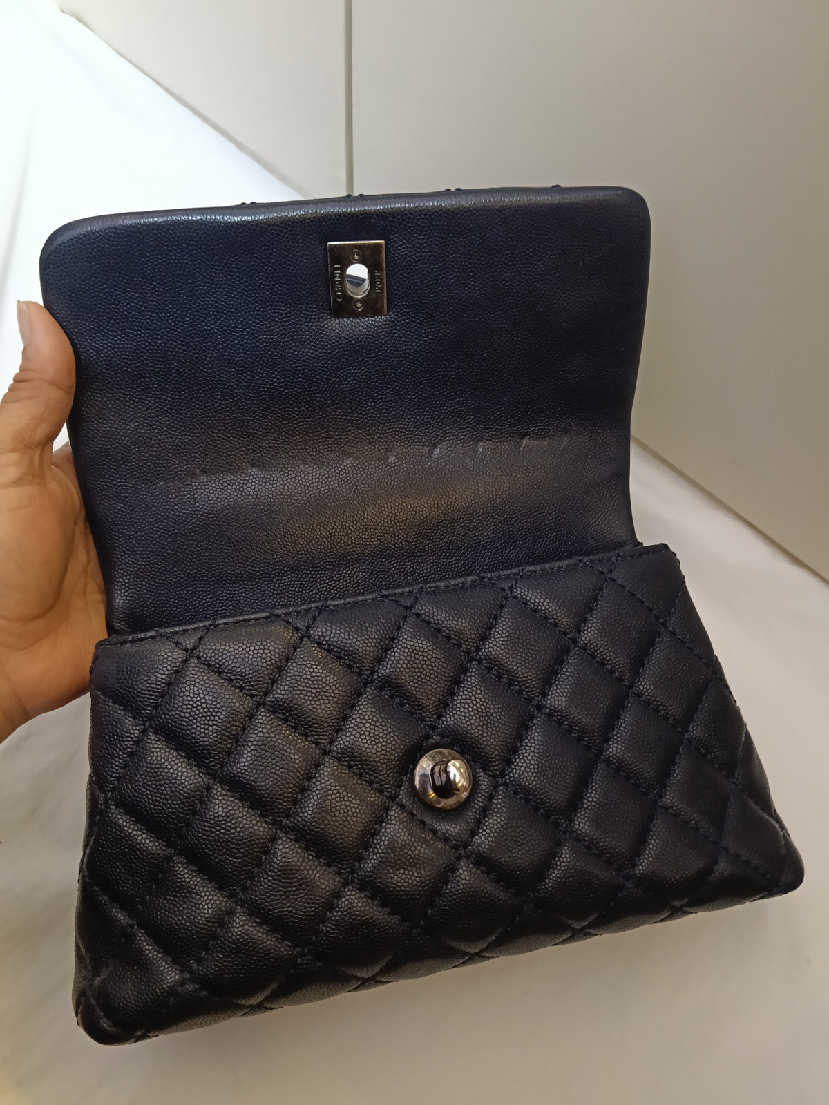 Chanel Coco Handle Small Caviar Dark Navy RHW #21