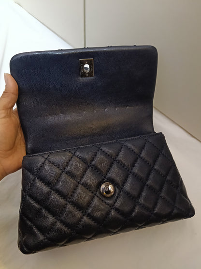 Chanel Coco Handle Small Caviar Dark Navy RHW #21