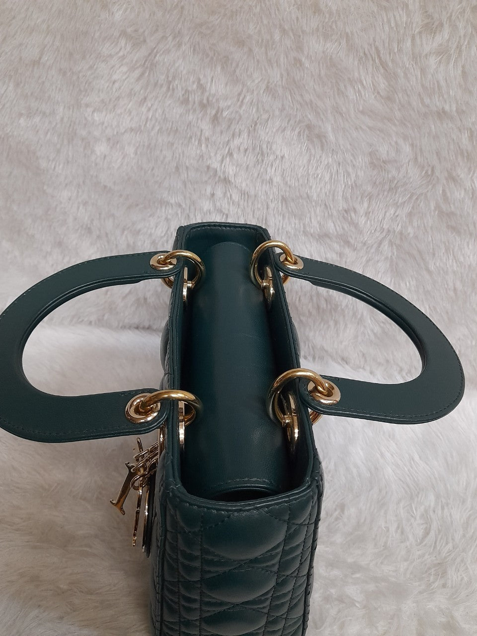 Lady Dior Small Lamb Dark Green GHW 2018