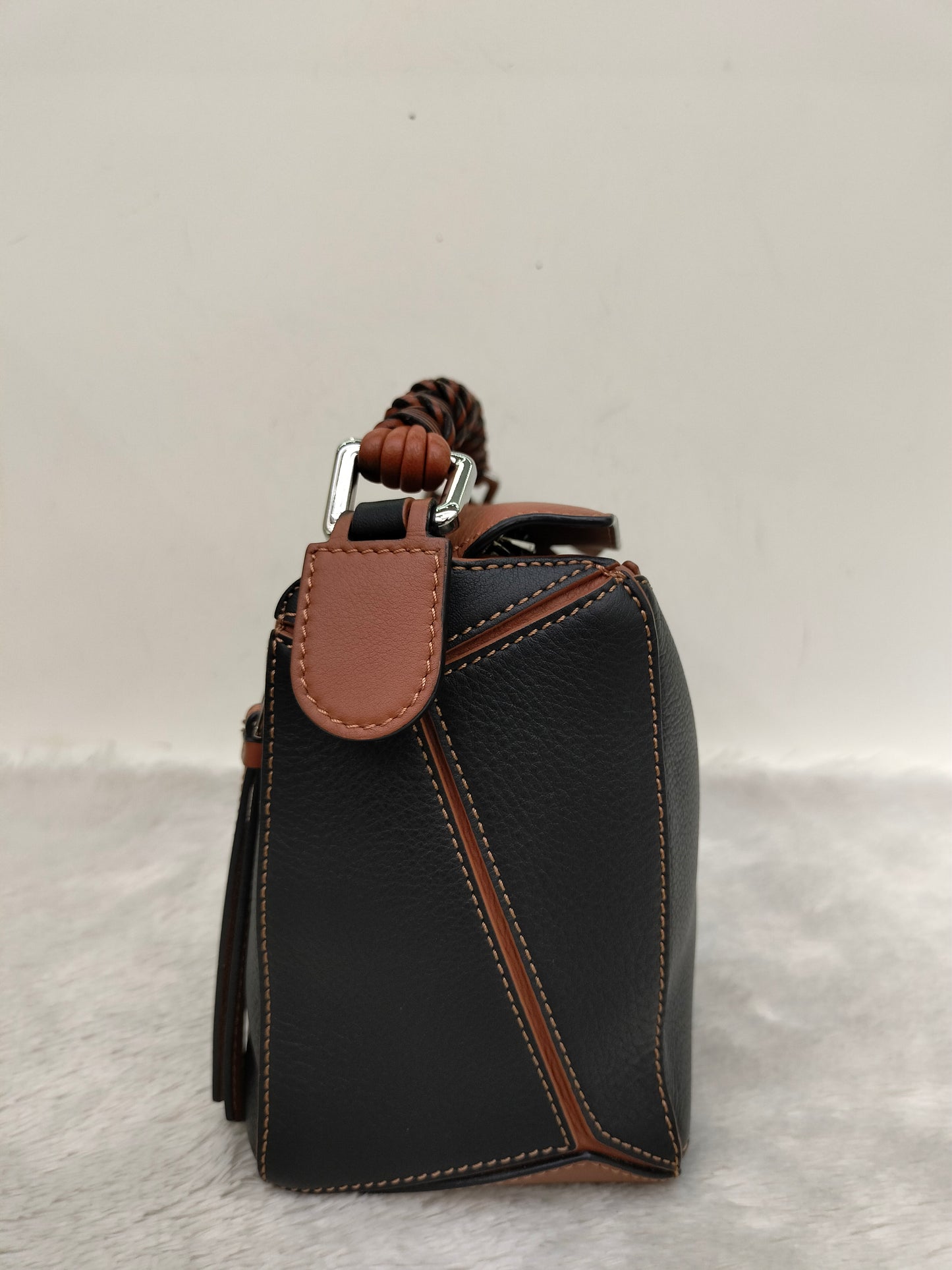 Loewe Puzzle Small Craft Calfskin Black Tan SHW 2020