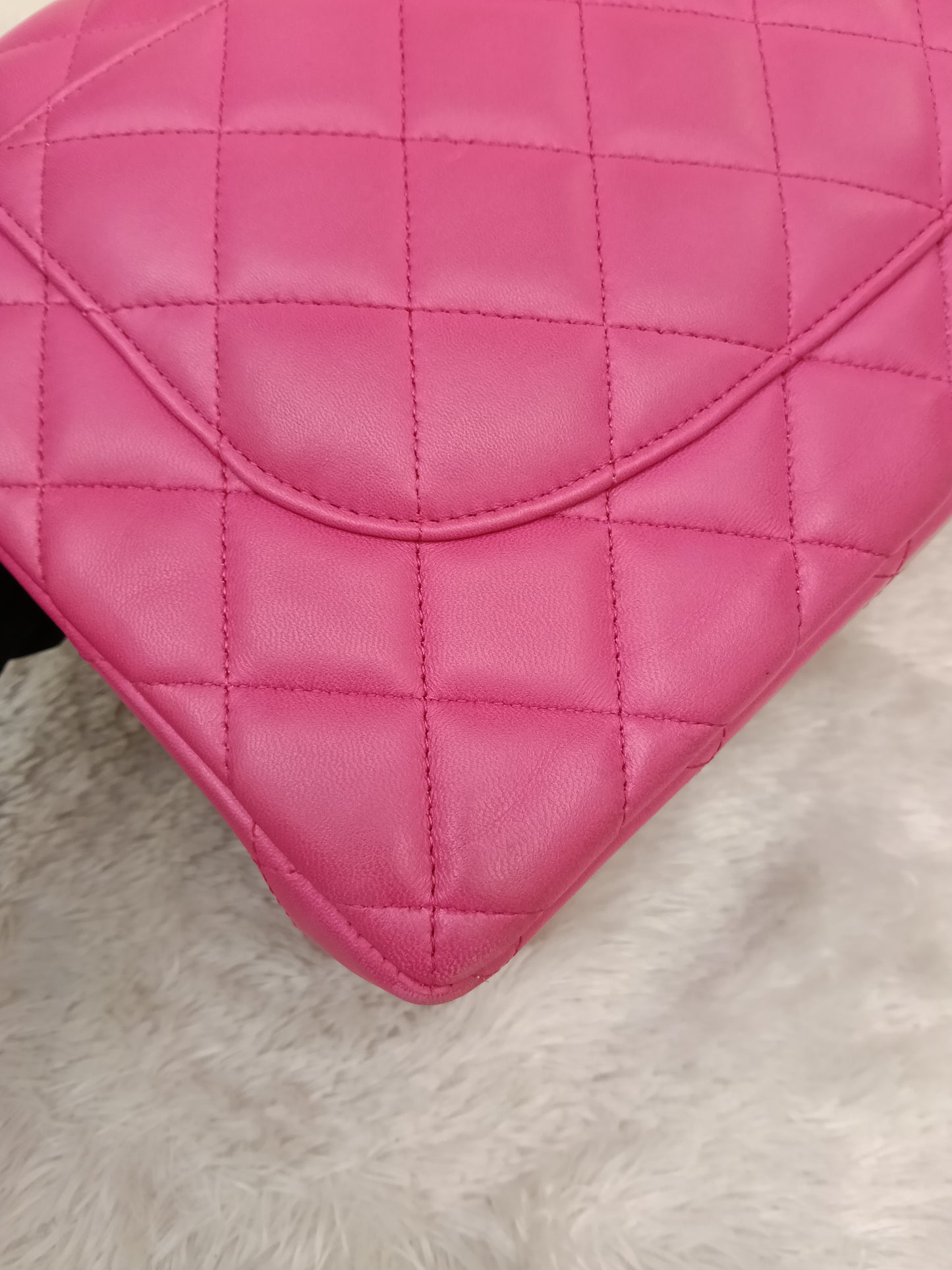 Chanel Jumbo Lamb Fuchsia GHW DF #21