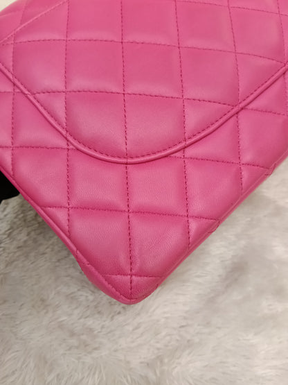 Chanel Jumbo Lamb Fuchsia GHW DF #21
