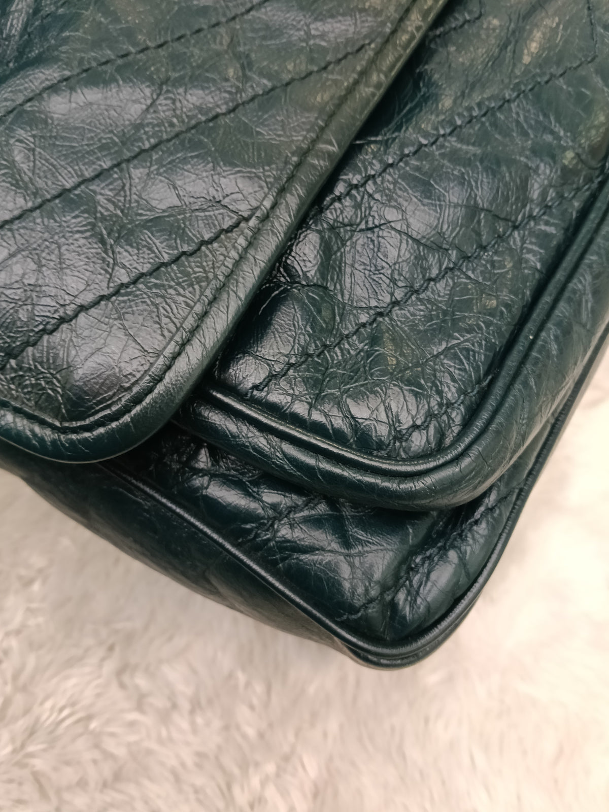 YsL Niki Medium Calfskin Emerald Green RHW 2018