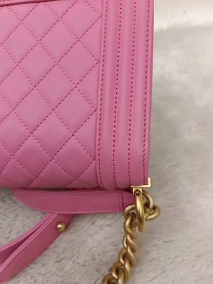Chanel Boy 25 Lamb Pink GHW #26