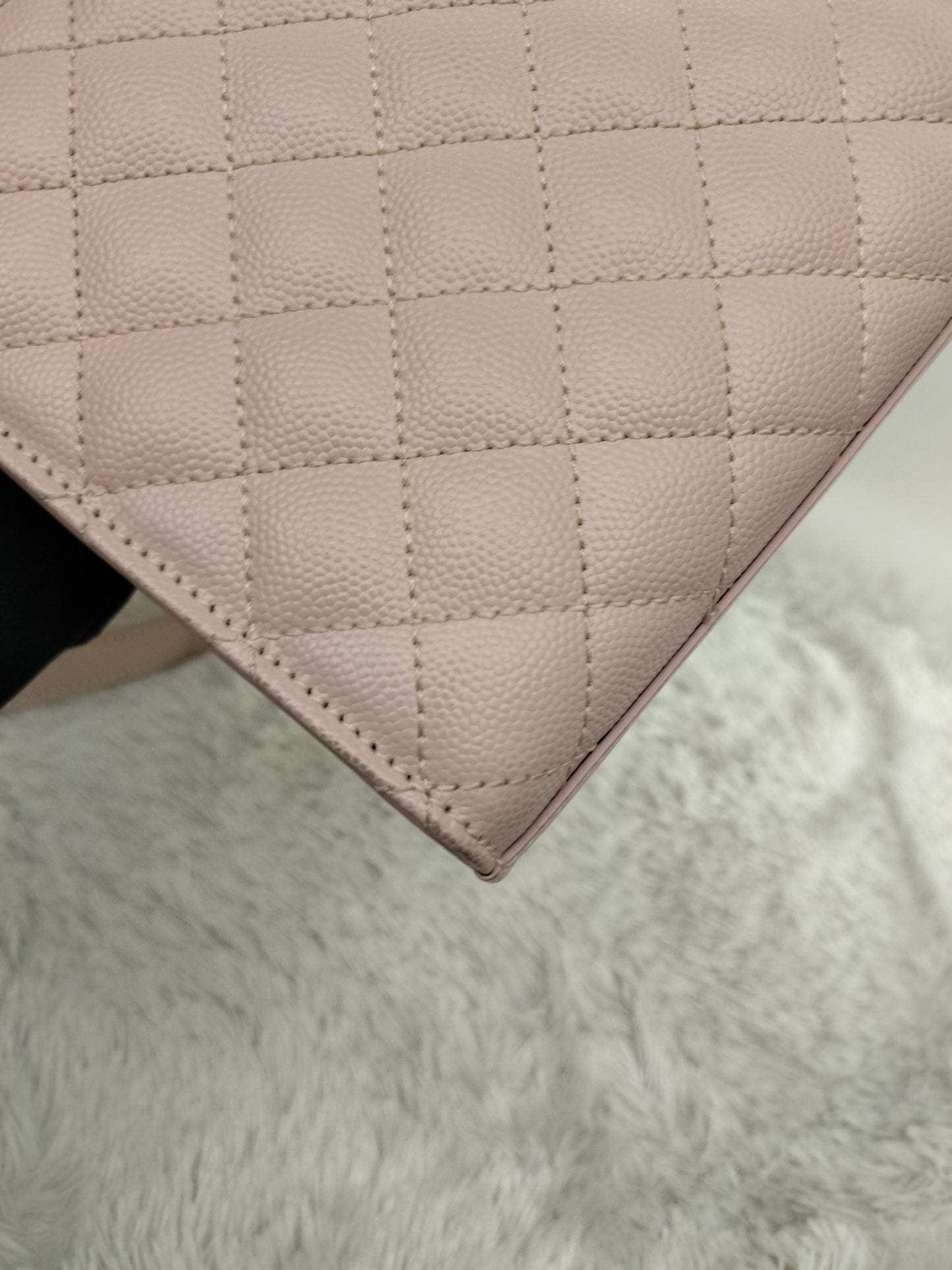 YsL Envelope Medium Grained Marble Pink SHW 2018