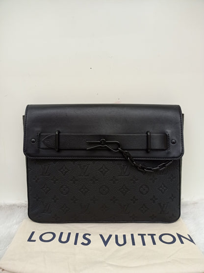 LV Pochette Virgil Abloh Steamer Monogram Eclipse (CHIP)