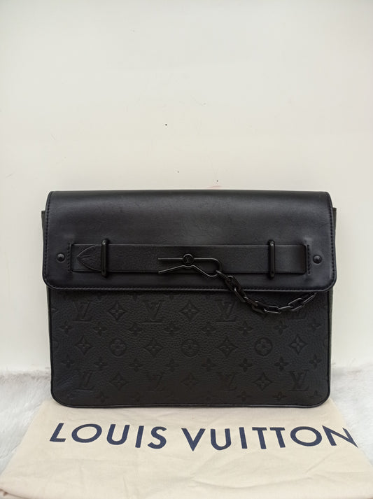 LV Pochette Virgil Abloh Steamer Monogram Eclipse (CHIP)