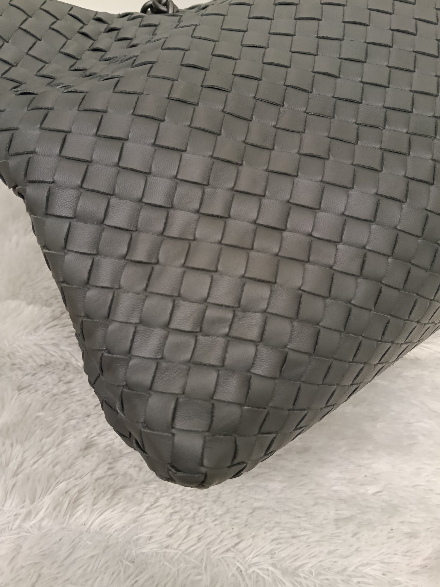 Bottega Veneta Nappa Intrecciato Chain Tote Large Grey RHW