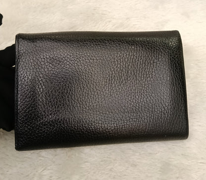 Gianni Versace Medusa Trifold Wallet Grained Black GHW