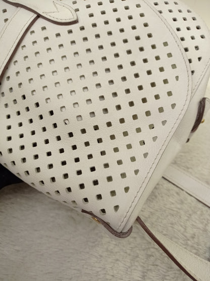 LV Saumur Perforated Limited Edition White Flore