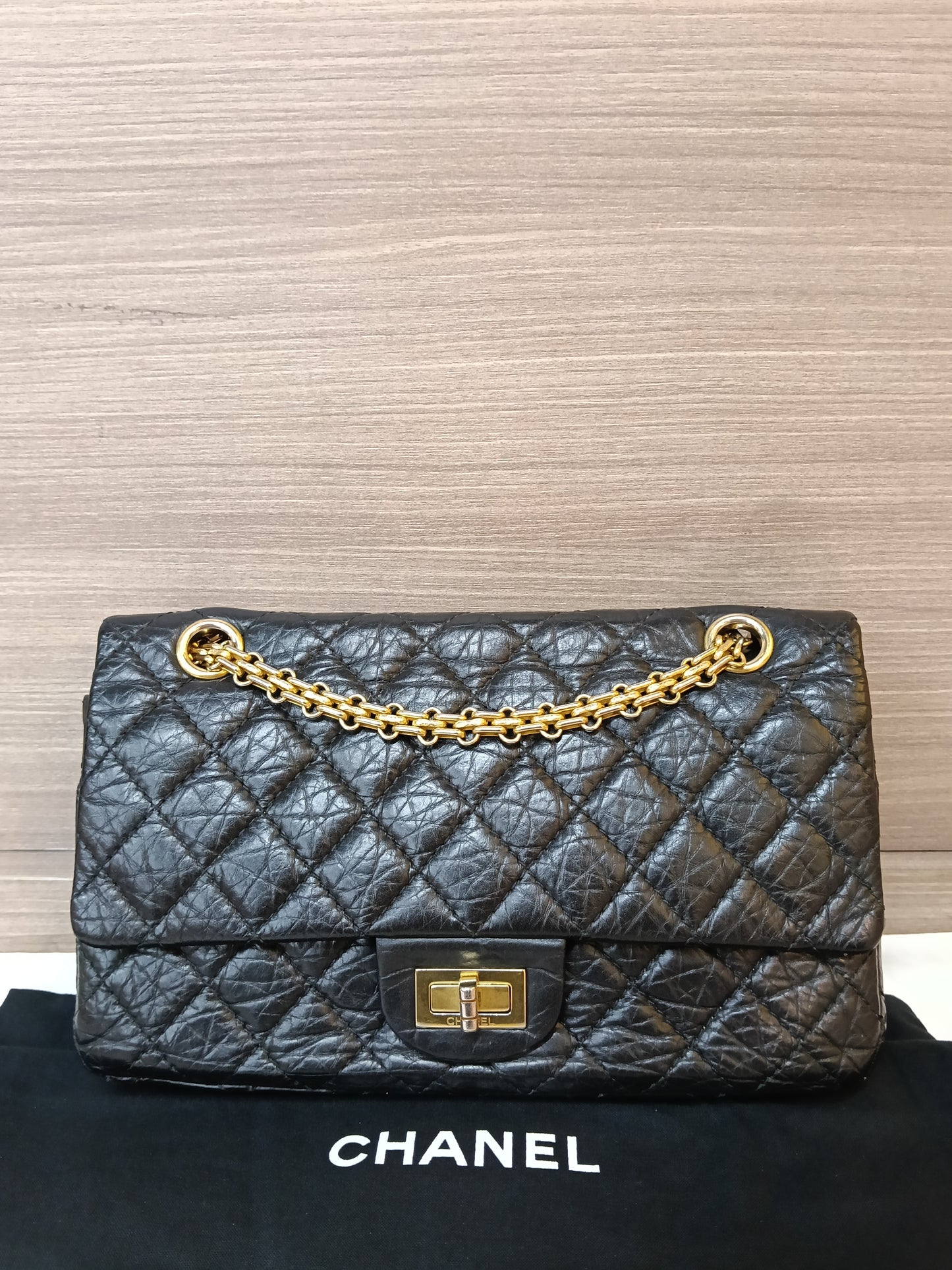 Chanel Reissue 225 Calfskin Black GHW DF #14