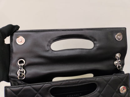 Chanel Timeless Foldover Lamb Black SHW #19