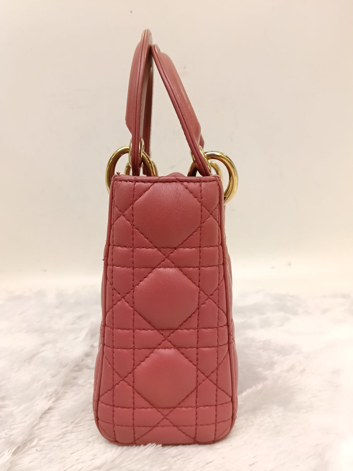 Lady Dior Mini Lamb Pink GHW 2019