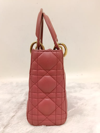Lady Dior Mini Lamb Pink GHW 2019
