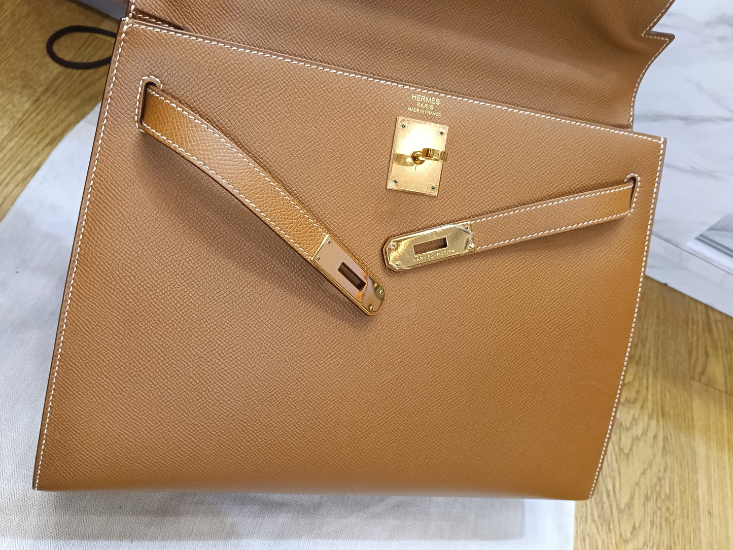 K32 Epsom Sellier Gold GHW #Q square