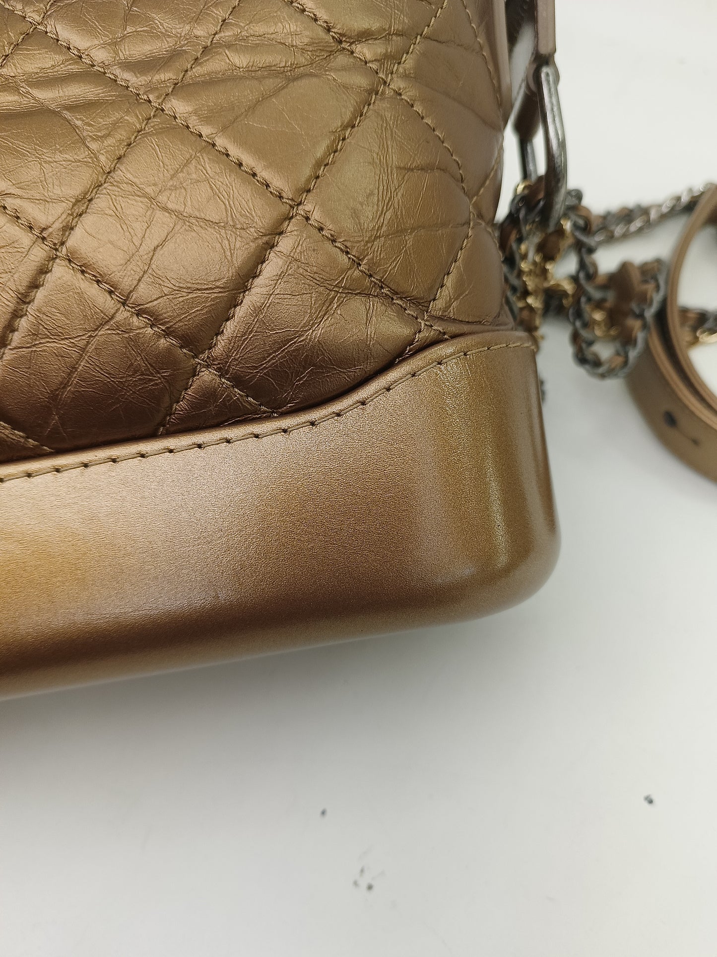 Chanel Gabrielle Small Calfskin Bronze #23