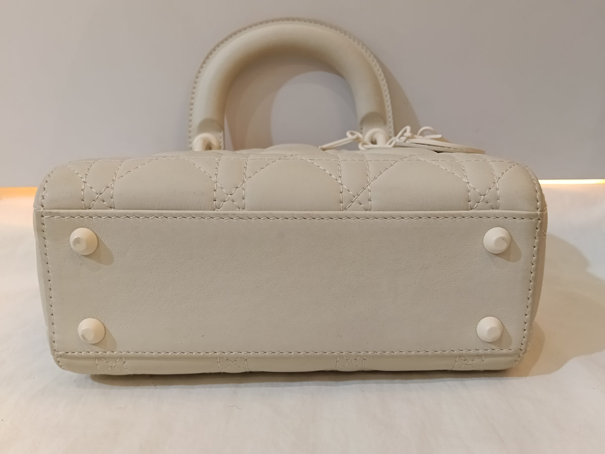 Lady Dior Mini Cannage Ultra Matte White 2020