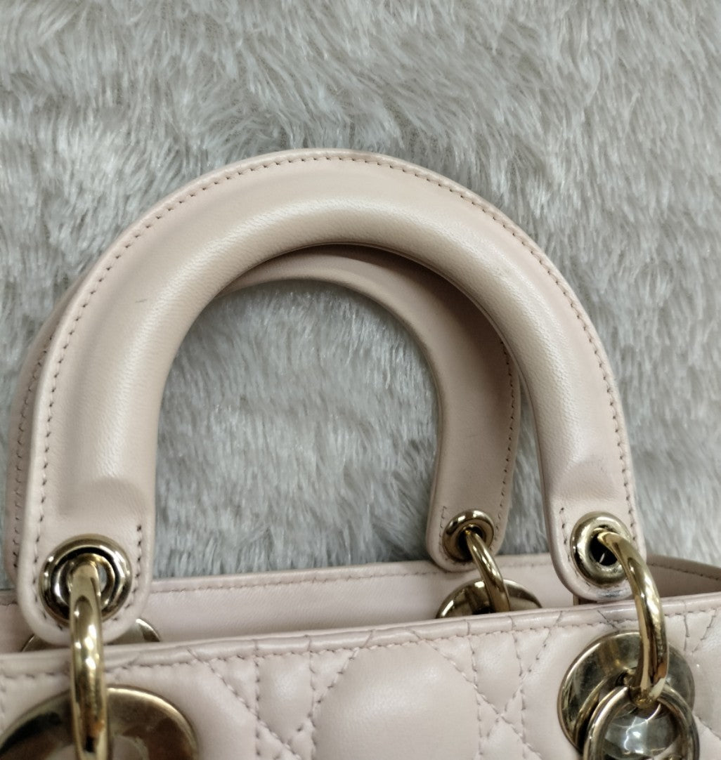 Lady Dior Small Lamb Nude GHW 2018