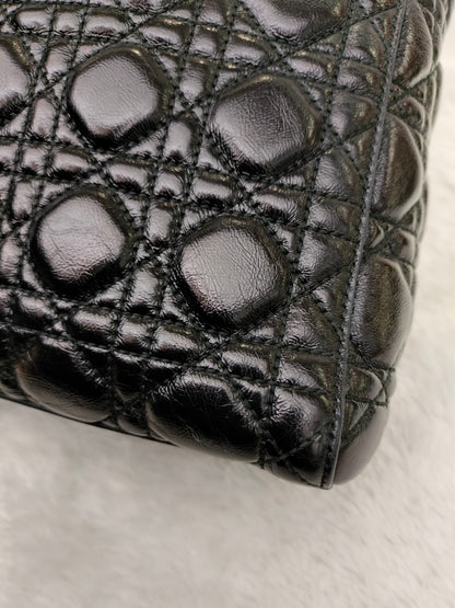 Lady Dior Medium Calfskin Cannage Black GHW 2018