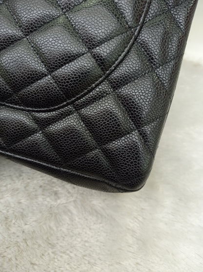 Chanel Maxi Caviar Black GHW DF #14