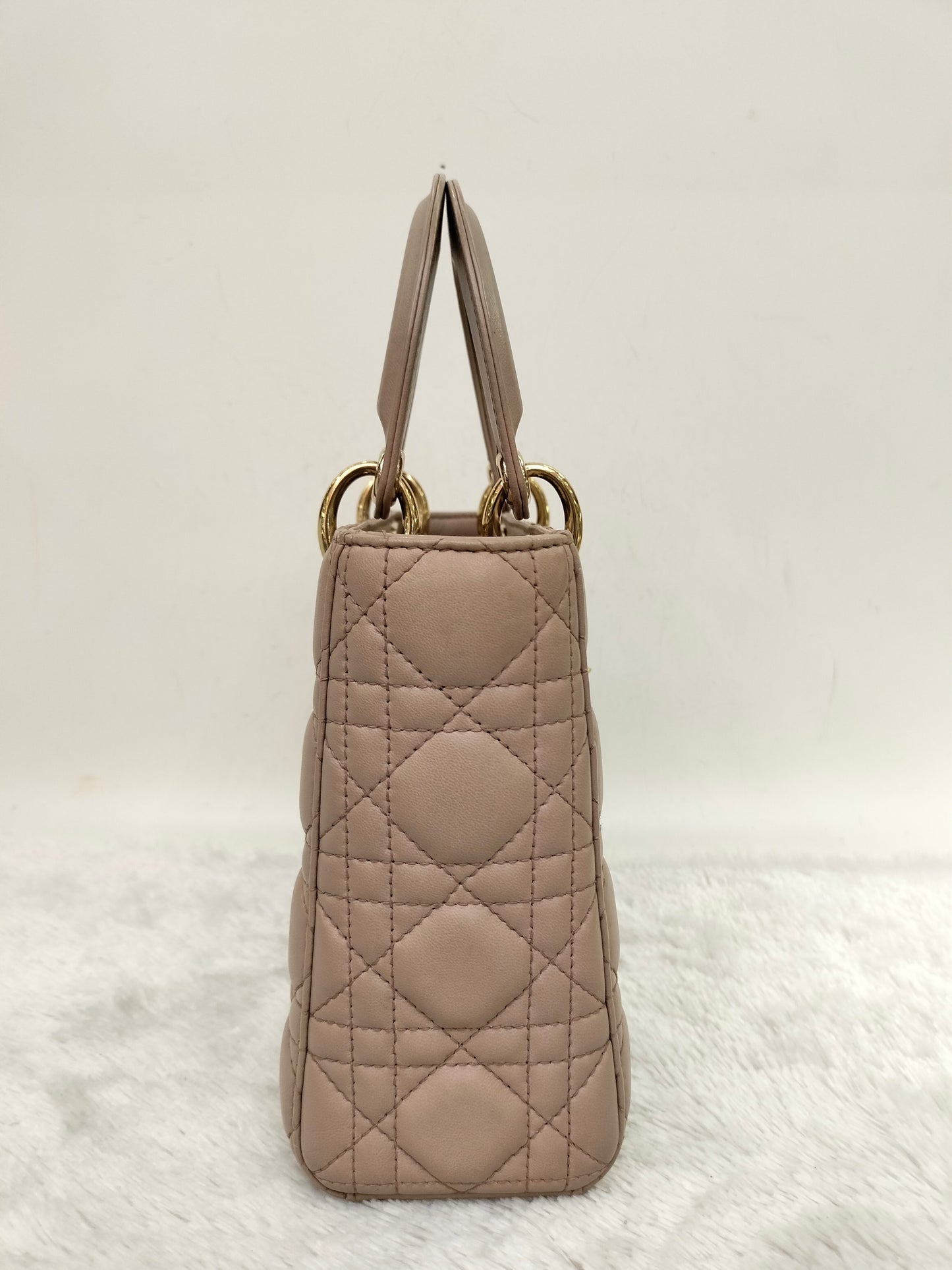 Lady Dior Small Lamb Taupe GHW 2018