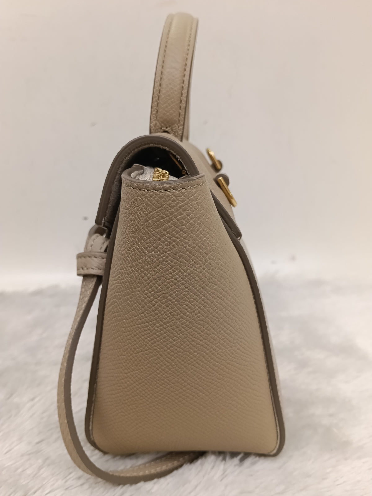 Celine Pico Belt Grained Light Taupe GHW 2020