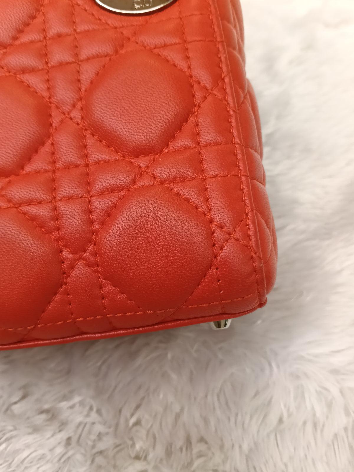 Lady Dior Micro Lamb Red SHW 2017