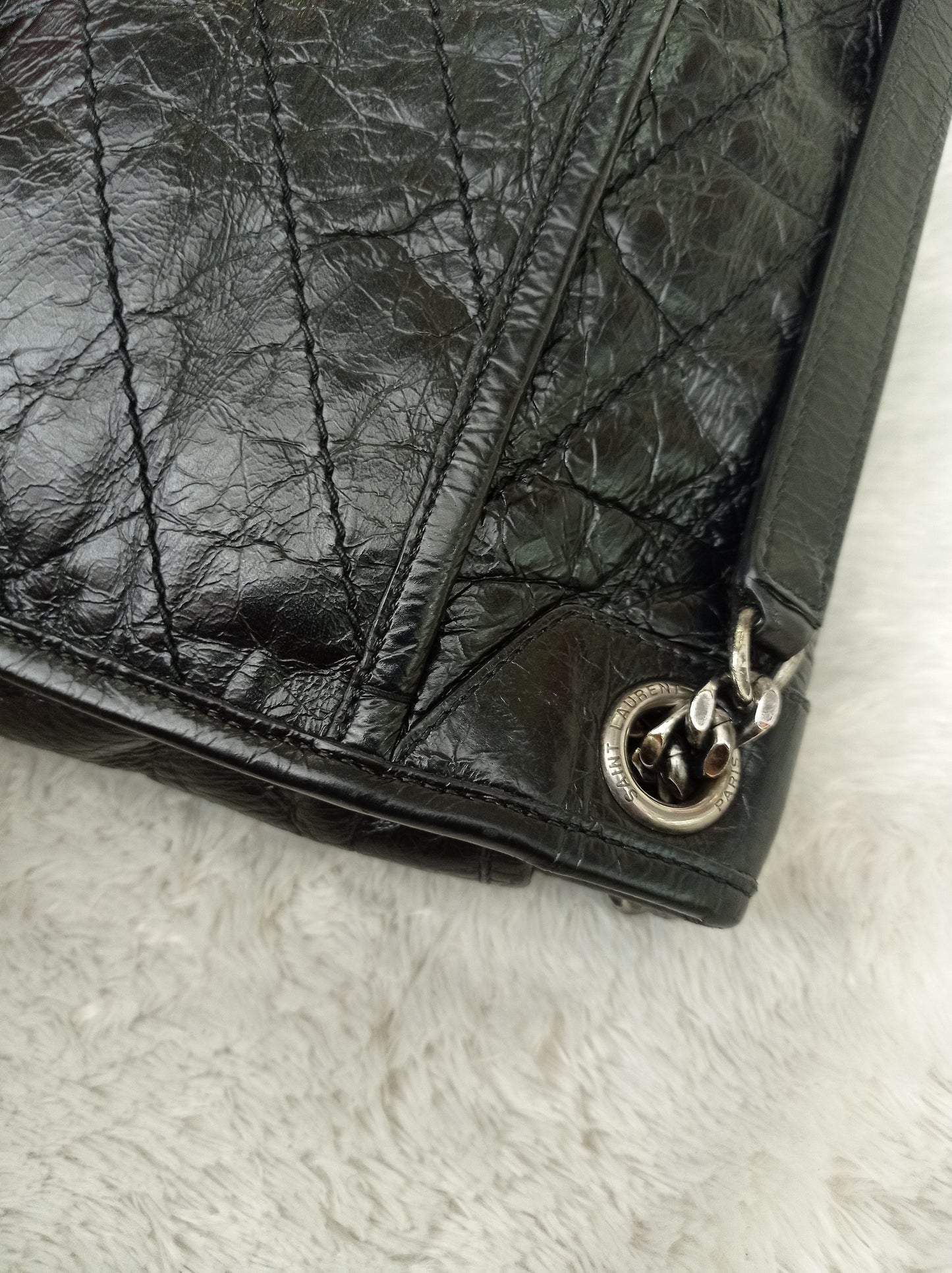 YsL Niki Medium Calfskin Black RHW 2018