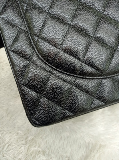 Chanel Maxi Caviar Black GHW DF #24