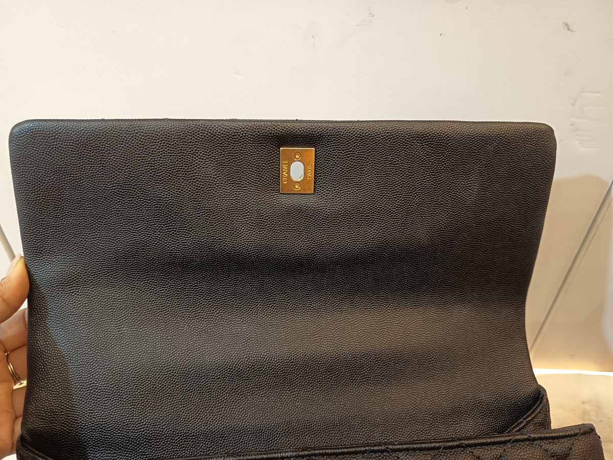 Chanel Coco Handle Large Caviar Black GHW #25