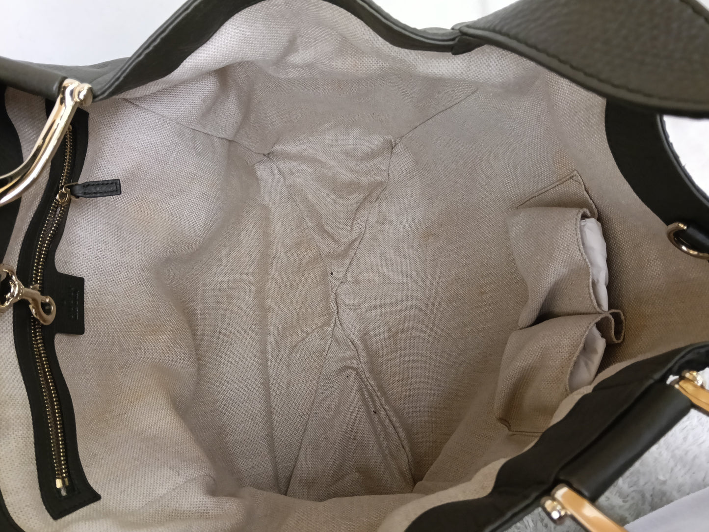 Gucci Tote Greenwich Medium Python Khaki GHW