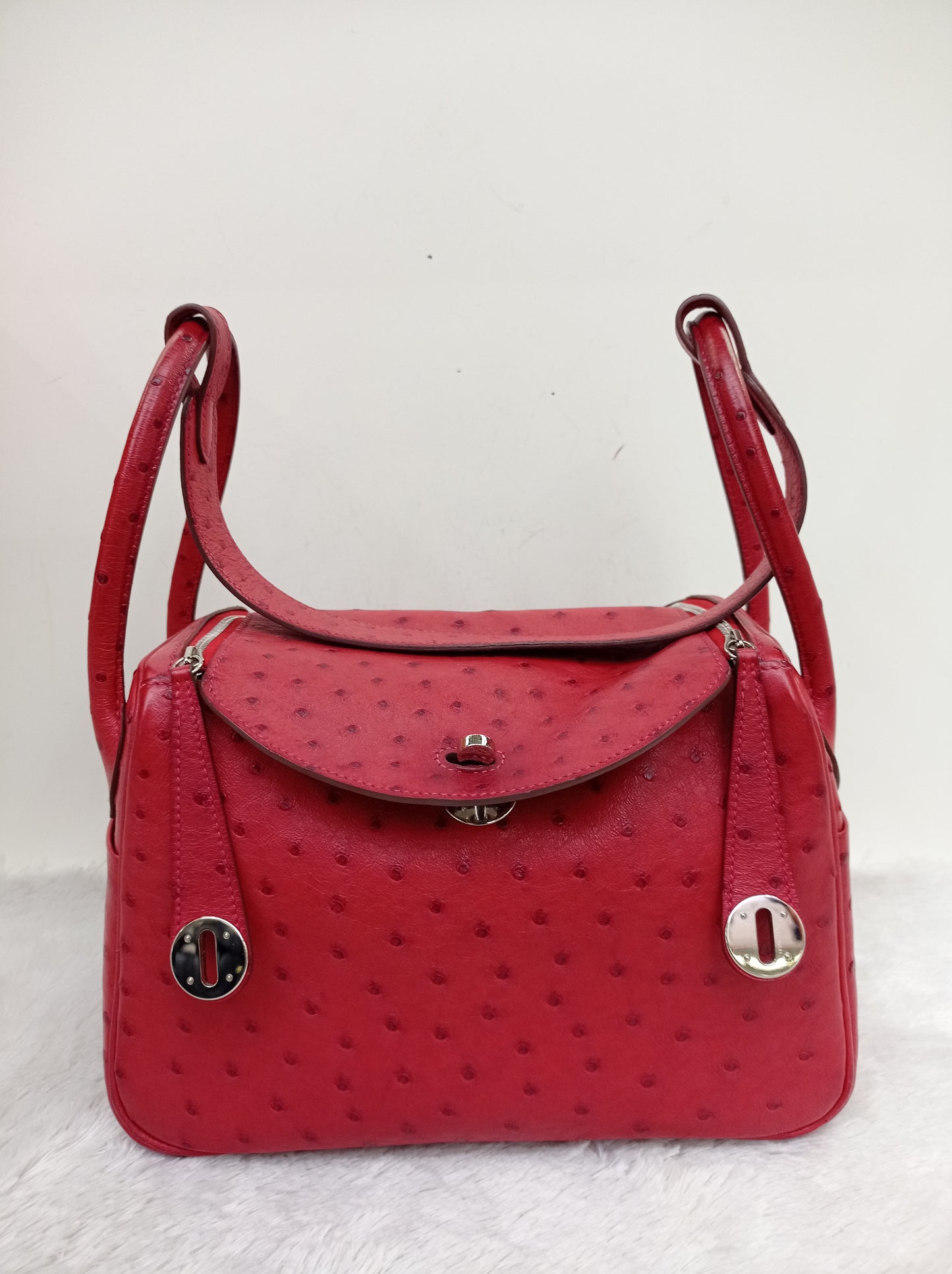 Lindy 26 Ostrich Rouge De Coeur PHW #X