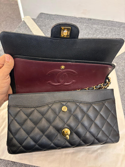 Chanel Medium Caviar Black GHW DF (CHIP)