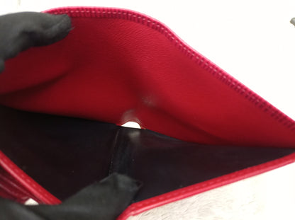 LV Portefeuille Tresor Etui Papiers Wallet Epi Red