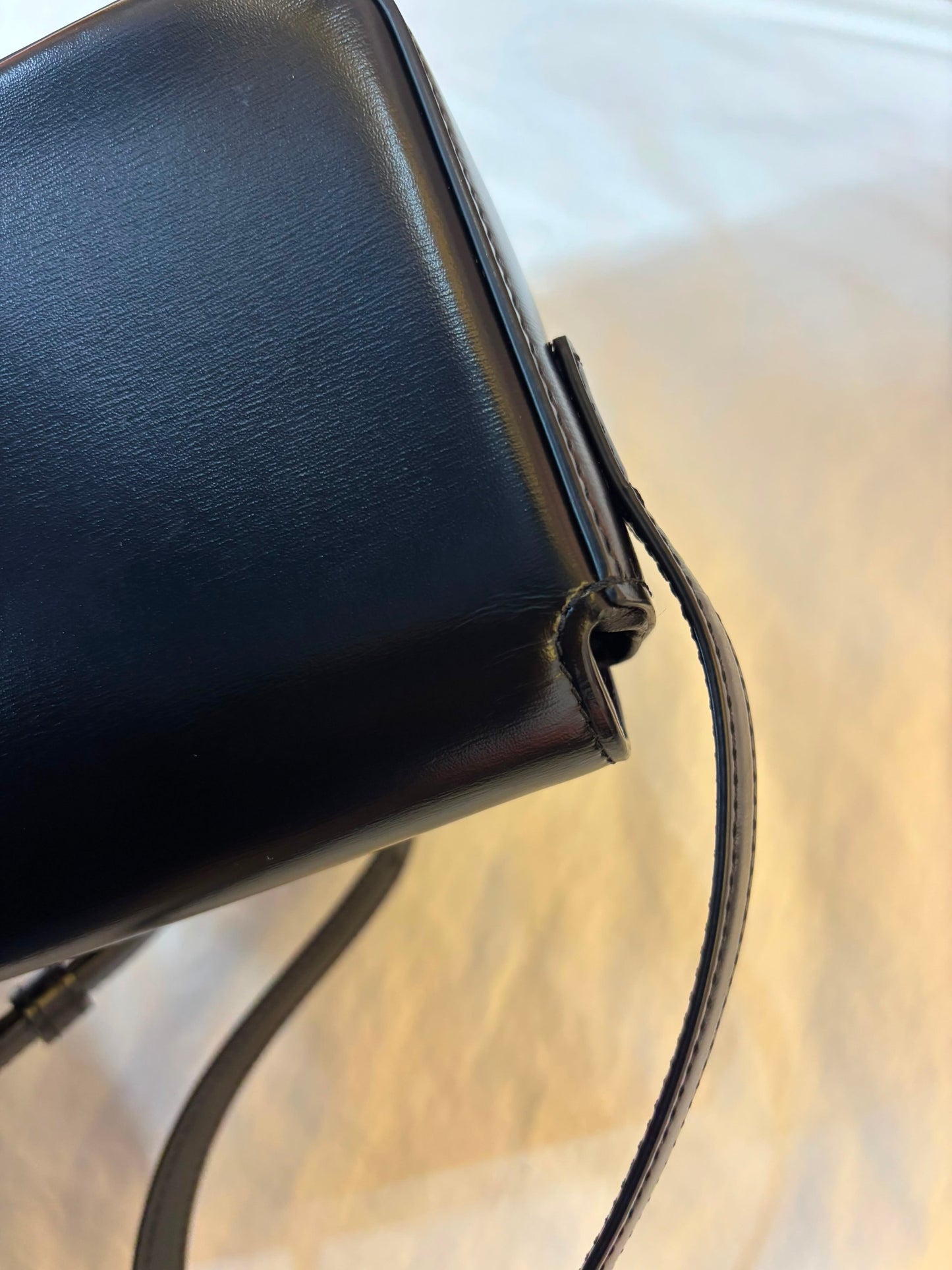 Celine Triomphe Shoulder Calfskin Black GHW 2022