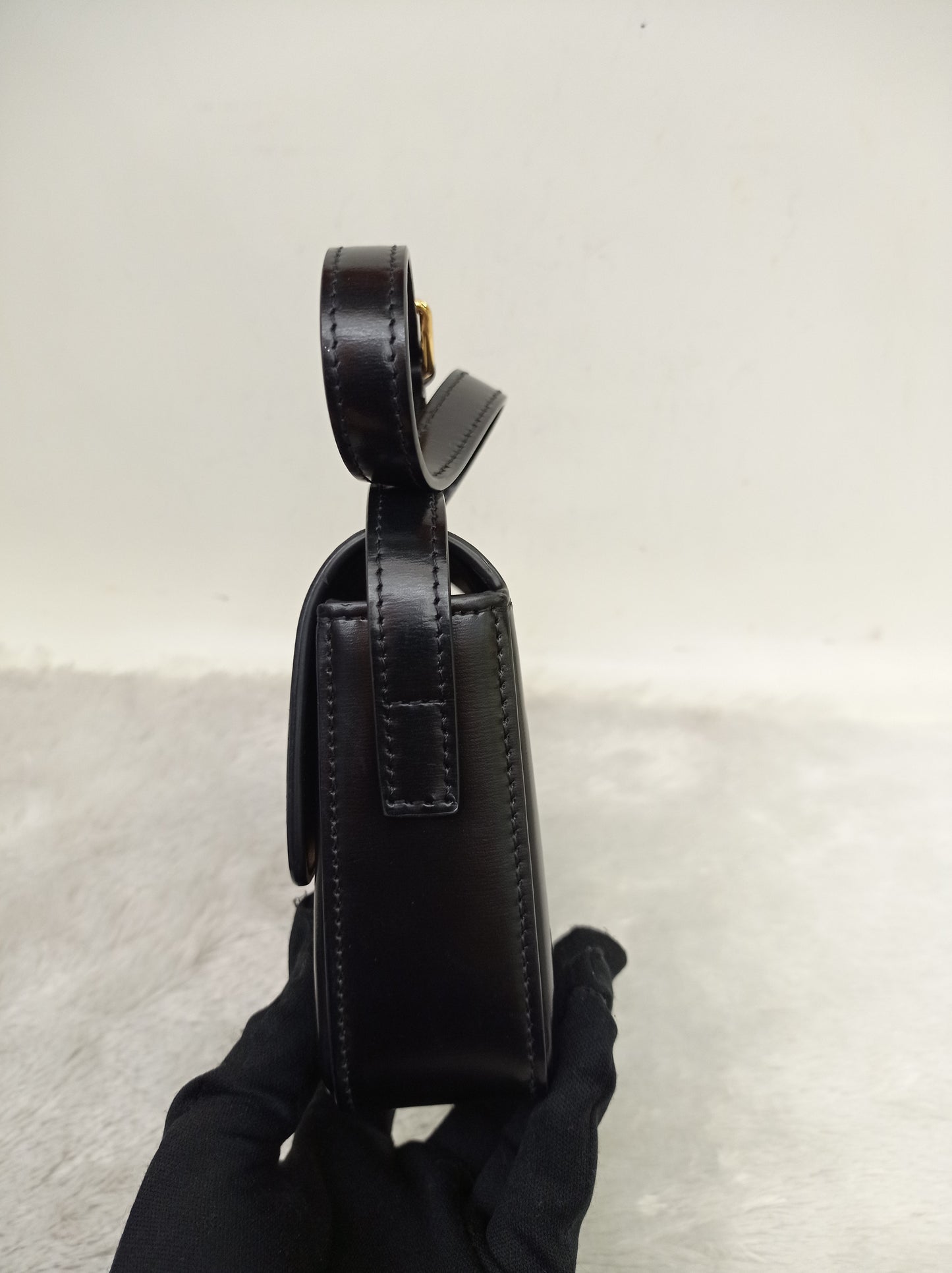 Celine Triomphe Shoulder Calfskin Black GHW 2022