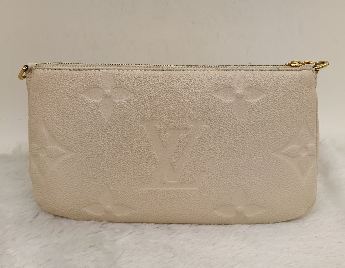 LV Multi Pochette Accecories NV Monogram Empreinte Creme Beige (CHIP)