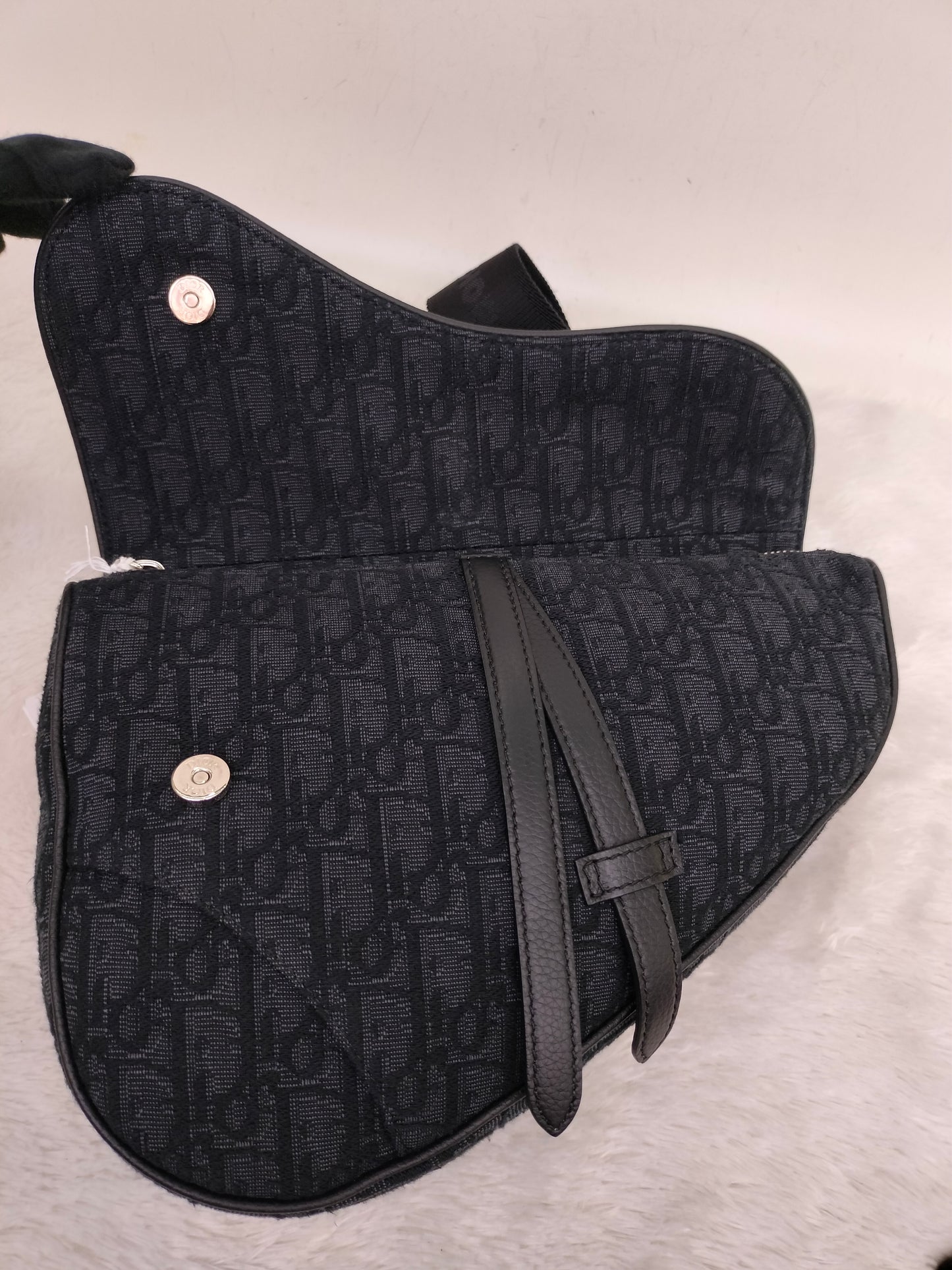 Dior Saddle Men Oblique Jacquard Black 2023